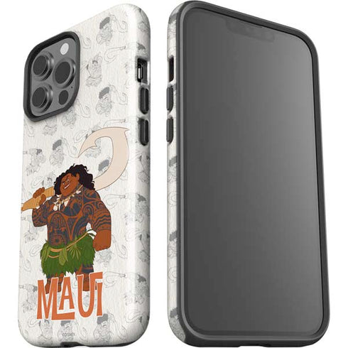 Disney Princess Moana Maui Pattern iPhone 15 Pro Max Impact Case